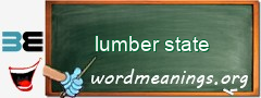 WordMeaning blackboard for lumber state